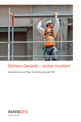 Sichere Ger&uuml;ste &ndash; sicher montiert - Echafaudages s&ucirc;rs