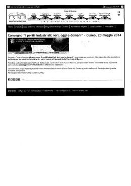 Rassegna stampa - Periti Industriali Cuneo