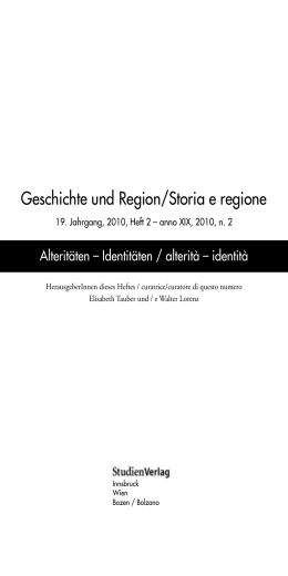 Geschichte und Region/Storia e regione