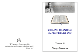 WILLIAM BRANHAM, IL PROFETA DI DIO
