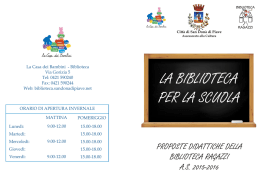 formato PDF - Biblioteca Civica di San Donà di Piave