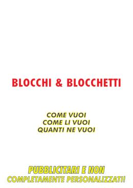 il catalogo dei blocchi notes 2015/2016