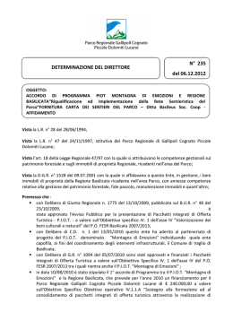 DETERMINAZIONE DEL DIRETTORE N° 235 del 06.12.2012