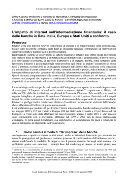 L`impatto di Internet sull`intermediazione finanziaria: il caso delle