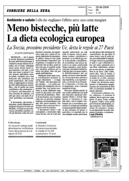 Meno bistecche, pi&ugrave; latte