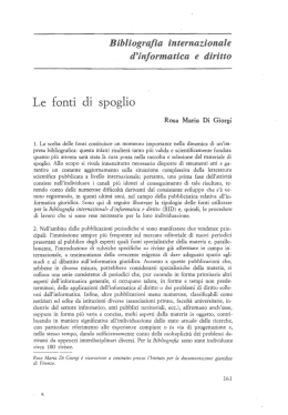 Le fonti di spoglio - ittig