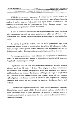 L`obiettivo di marketing - incrementare il consumo