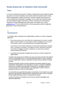 Iniziative nelle Universit&agrave;