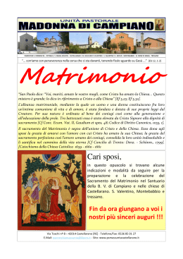 Matr. Norme 2012 - Unità Pastorale Madonna di Campiano