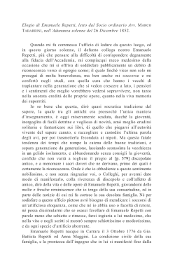 Elogio di Emanuele Repetti, letto dal Socio ordinario Avv. MARCO