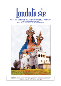 Laudato sie n&deg;39 - Santuario Madonna della Vetrana 70013