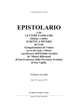 Tovazzi epistolario 2 - Provincia Tridentina