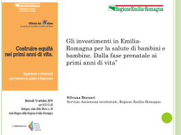 Gli investimenti in Emilia-Romagna per la salute di bambini e