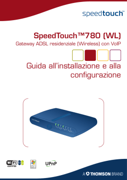 SpeedTouch&trade;780 (WL) Guida all`installazione e alla