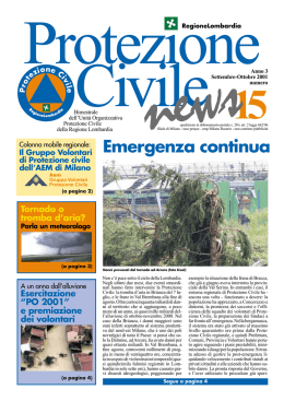 Notiziario regionale n&deg; 15