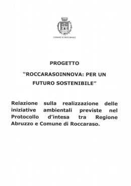 Relazione azioni ROCCARASOINNOVA