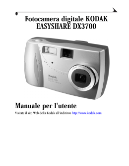 Fotocamera digitale KODAK EASYSHARE DX3700 Manuale per l