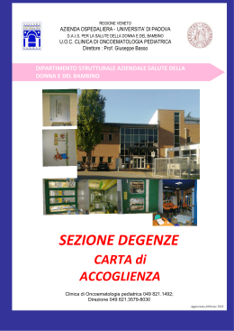 Sezione degenze - Azienda Ospedaliera di Padova