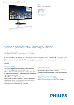 Product Leaflet: Monitor LCD UltraWide 21:9 con