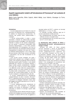 ITALIAN JOURNAL OF PUBLIC HEALTH Aspetti organizzativi