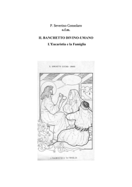 P. Severino Consolaro o.f.m. IL BANCHETTO DIVINO