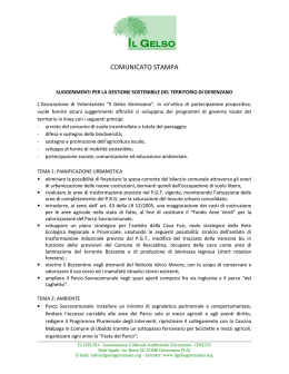 comunicato stampa - Il Gelso Gerenzano