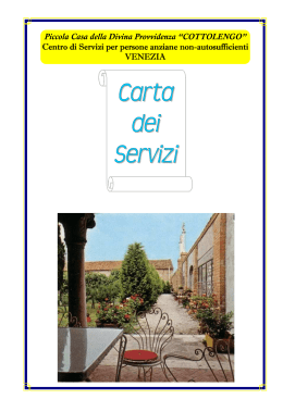 ultima carta servizi venezia - Cottolengo