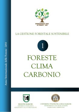 foreste clima carbonio - Regione Marche Agricoltura
