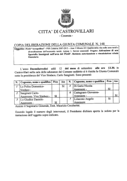 citta` di castrovillari - Comune di Castrovillari