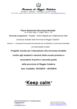 Keep calm - Provincia di Reggio Calabria