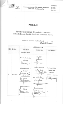 PR.PIOT. 01 - Azienda USL 3 Pistoia