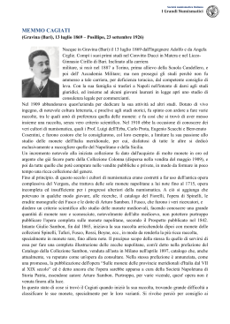 Cagiati Memmo - Società Numismatica Italiana