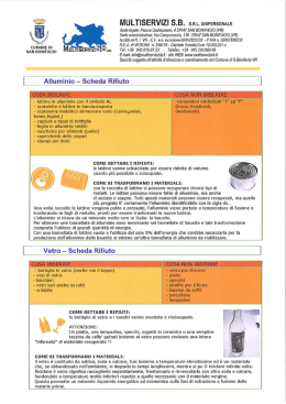 Scheda illustrativa sulla raccolta differenziata