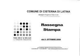 MERCUR i 0 - Comune di Cisterna di Latina