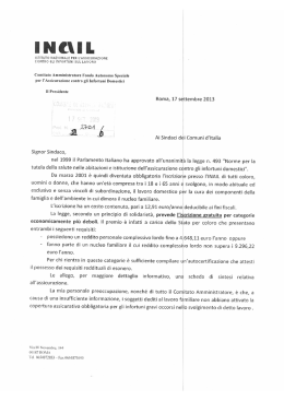INAIL Avviso : assicurazione obbligatoria per