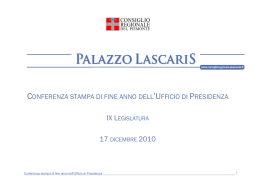 Cartella stampa in formato Pdf - Consiglio regionale del Piemonte