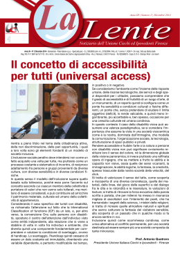 Anno III N°2 Dicembre 2014 - Unione Italiana Ciechi ed Ipovedenti