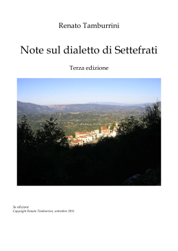 Vocabolario del dialetto di Settefrati, versione PDF