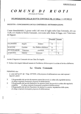 Leggi delibera - Comune di Ruoti