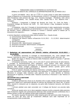 Scarica il pdf - Fondazione Cassa di Risparmio di Civitavecchia