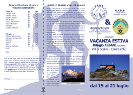 Volantino e Modulo di iscrizione Vacanza 2012