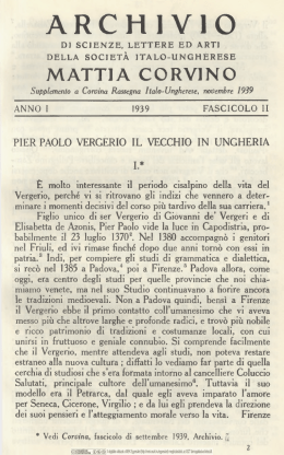 Pier Paolo Vergerio il Vecchio in Ungheria (II)