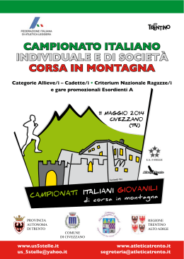campionato italiano individuale e di societ&agrave; corsa in montagna