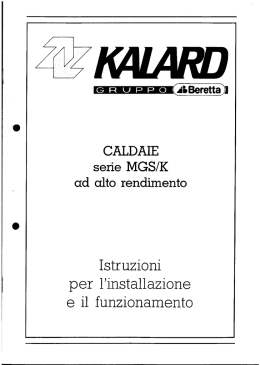 KALARD libretto caldaie serie mgs k