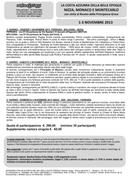 nizza, monaco e montecarlo 1-3 novembre 2013