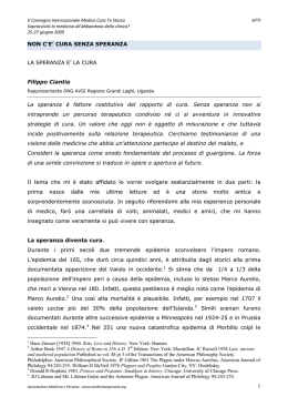 La speranza &egrave; la cura