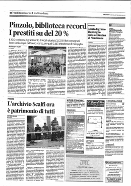 Il 2012 conferma il gradimento di locali e turisti:32.223 i libri