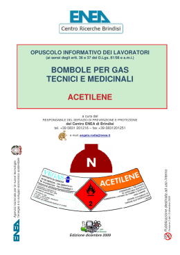 opuscolo gas acetilene - ENEA