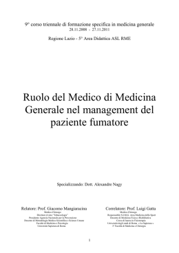 Il medico di Medicina Generale e il paziente