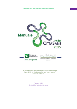 Manuale citta sane 2015